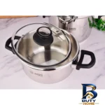 نمای بسته بندی زودپز دوقلو ام جی اس با ظرفیت 6 و برچسب و بسته بندی