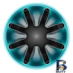 نمای کناری دستگاه تصفیه کننده هوا خانگی ۲مرحله ای دایسون مدل HushJet Compact HJ۱۰ اصل عمق قاب و پروفایل