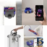 نمای کناری جارو رباتیک دایسون مدل 360 Vis Nav با طراحی شیک عمق قاب و پروفایل
