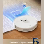 نمای کناری جارو رباتیک دریم مدل D۱۰ PLUS Gen۲ اصل عمق قاب و پروفایل