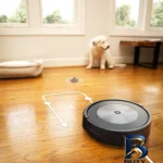 نمای جزئیات جارو رباتیک آیروبوت مدل Roomba® j۷ اصل نمای نزدیک بافت پرز