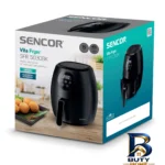 نمای بسته بندی سرخ کن بدون روغن سنکور مدل SFR 5030BK برچسب و بسته بندی
