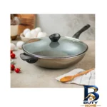 نمای بسته بندی تابه گرانیت تکنو با سوپاپ بخار و دسته جداشونده برچسب و بسته بندی