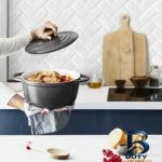 نمای بسته بندی قابلمه سرامیک تفال با روکش نچسب و ظرفیت مناسب برچسب و بسته بندی