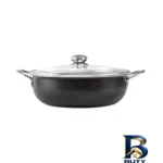 نمای بسته بندی سرویس قابلمه و تابه گرانیتی 8 پارچه مدل آلیمان برچسب و بسته بندی