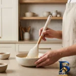 نمای جزئیات سرویس ملاقه و کفگیر سیلیکون 8 پارچه آر اس مدل خالدار نمای نزدیک دانه