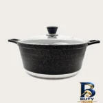 نمای جزئیات سرویس قابلمه و تابه گرانیتی ۱۶ پارچه نیولایف مدل AFRA-۶۳۱۶ اصل نمای نزدیک دانه