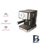 نمای جزئیات اسپرسو ساز مباشی مدل ECM۲۰۲۱ اصل پرداخت و جزئیات مواد