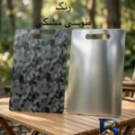 نمای جزئیات تخته گوشت مدل استیل کد MN-۵۴ اصل پرداخت و جزئیات مواد