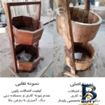 نمای جزئیات سبد پیاز و سیب زمینی مدل خورشید پرداخت و جزئیات مواد