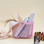 نمای جزئیات سبد آشپزخانه فلزی با دسته بامبو Safe carry پرداخت و جزئیات مواد