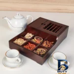 نمای بسته بندی جعبه دمنوش و چای کیسه ای مدل وارمر پله کد 2001 برچسب و بسته بندی