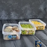 نمای جزئیات ظرف نگهدارنده مدل Extra بسته ۲۵ عددی پرداخت و جزئیات مواد