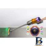 نمای جزئیات جارو شارژی عصایی دایسون مدل V۱۲ Detect Slim Absolute با حسگر لیزری تشخیص گرد و غبار تنظیم خودکار قدرت مکش، دارای