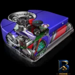 نمای جزئیات جارو رباتیک دایسون مدل 360 Vis Nav با طراحی شیک حرکت و نصب پشتی