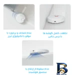 نمای جزئیات جارو رباتیک شیائومی مدل X۱۰ اصل حرکت و نصب پشتی
