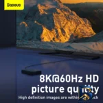 نمای جزئیات کابل HDMI باسئوس مدل CAKGQ-L۰۱ طول ۳ متر اصل پرداخت و جزئیات مواد