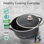 نمای جزئیات قابلمه ام جی اس ایتالیا با روکش گرانیت و در شیشه ای پرداخت و جزئیات مواد