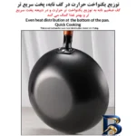 نمای جزئیات سرویس چدنی قابلمه و تابه ۵ پارچه مدل Love Cooking پرداخت و جزئیات مواد