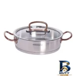نمای جزئیات سرویس قابلمه و تابه استیل ۸ پارچه کرکماز مدل proline کد 1149 پرداخت و جزئیات مواد