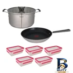 نمای جزئیات سرویس پخت و پز ۹ پارچه تفال مدل Meal Prep پرداخت و جزئیات مواد