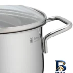 نمای جزئیات سرویس قابلمه استیل ۶ پارچه دبلیو ام اف مدل Diadem Plus پرداخت و جزئیات مواد