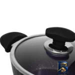 نمای جزئیات قابلمه عروس دلوین با روکش گرانیت و سوپاپ بخار پرداخت و جزئیات مواد