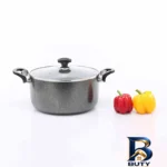 نمای بسته بندی قابلمه عروس گرانیتی مدل پارمیس با دسته باکالیت مهر کیسه و مواد