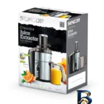 نمای کناری آب میوه گیری سنکور مدل SJE 5050SS با طراحی زیبا پروفایل و ساختار