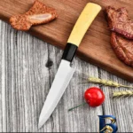 نمای کناری چاقو آشپزخانه با تیغه فولاد ضدزنگ و دسته پلاستیک هونگ ژیان مدل کامفورت کلاسیک پروفایل و ساختار