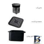 نمای کناری سرخ کن بدون روغن ایوولی مدل EVKA-AF۸۰۰۸D اصل پروفایل و ساختار