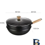 نمای کناری تابه چدنی ووگ با روکش نانو گرانیت طبیعی پروفایل و ساختار