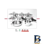نمای جزئیات زودپز پارس استیل با کف سه لایه و ظرفیت پرداخت و جزئیات مواد