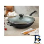 نمای کناری تابه گرانیت تکنو با سوپاپ بخار و دسته جداشونده پروفایل و ساختار