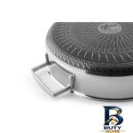 نمای کناری سرویس قابلمه و تابه 9 پارچه استیل جی فی نی مدل 09 پروفایل و ساختار