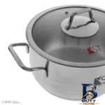 نمای کناری سرویس قابلمه و تابه استیل ۸ پارچه کی اس تی مدل 5210 پروفایل و ساختار