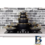 نمای کناری سرویس پخت و پز ام جی اس ۱۶ پارچه مدل فورج کد 800311 پروفایل و ساختار