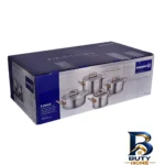 نمای کناری سرویس قابلمه و تابه استیل ۸ پارچه کرکماز مدل proline کد 1149 پروفایل و ساختار