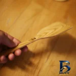 نمای کناری سرویس ملاقه و کفگیر ۴ پارچه وودلندزون مدل کدبانو پروفایل و ساختار