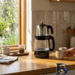 نمای کناری چای ساز روی هم همیلتون مدل HTT-۵۲۴۰ اصل پروفایل و ساختار