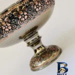 نمای جلو ست پذیرایی مسی مدل قلم زنی کد ZH۳۲۰.۱۴ مجموعه چهار عددی اصل برچسب بسته و وزن خالص