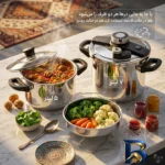 نمای جلو زودپز رومانتیک هوم با دو ظرف 7 و طراحی و جزئیات کلیدی