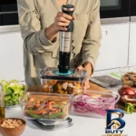 نمای جلو گوشت کوب برقی ۱۰۰۰ وات بوش مدل MS۸CM۶۱V۵ اصل برچسب بسته و وزن خالص