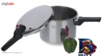 نمای جزئیات زودپز دوقلو پارس استیل با کف سه لایه و ظرفیت مناسب پرداخت و جزئیات مواد