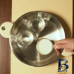 نمای جلو سرویس پخت و پز ۵ پارچه پارس استیل مدل رایکا سه لایه طراحی و جزئیات کلیدی