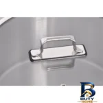 نمای جلو سرویس قابلمه و تابه استیل ۸ پارچه کروپ ست کد 5007 طراحی و جزئیات کلیدی