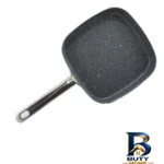 نمای جلو تابه گرانیتی تک دسته مربع آوا طراحی و جزئیات کلیدی
