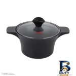 نمای جلو سرویس قابلمه و تابه گرانیت ۲۶ پارچه تکنو مدل آناهیتا برچسب کیسه و وزن