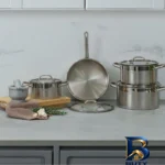 نمای جلو سرویس قابلمه و تابه استیل ۸ پارچه عرشیا مدل SS۰۱۴-۲۷۶۷ اصل طراحی و جزئیات کلیدی
