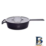 نمای جلو سرویس قابلمه و تابه گرانیتی ۱۲پارچه اس جی مدل B طراحی و جزئیات کلیدی